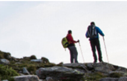 Klettersteig Gargellner Köpfe Zwei Bergsteiger am Gargellner Kopf