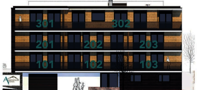 gezeichneter Grundriss der einzelnen Appartements